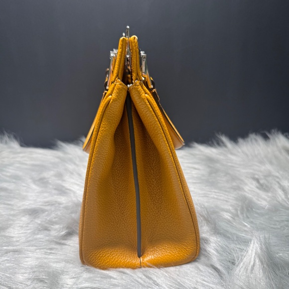 Gucci Orange Posillipo Grain Calfskin Zumi~with COA - Picture 5 of 16